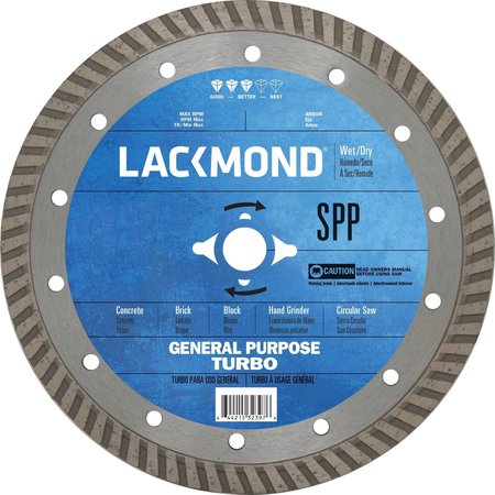 Lackmond 6 x 7/8 - 5/8 arbor SPP Series General Purpose Turbo TB6SPP